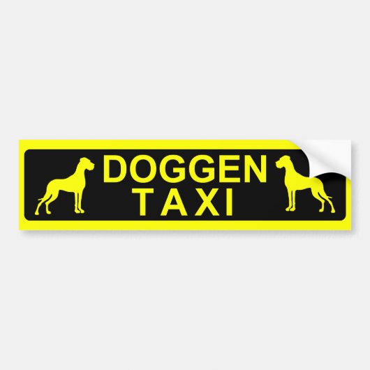 Autocollant De Voiture Doggentaxi (Devant)
