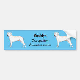 Autocollant De Voiture Dogo argentino dessin animé pour chien