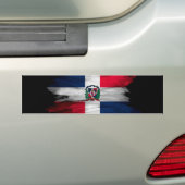 Autocollant De Voiture Dominican Republic flag brush stroke (En voiture)