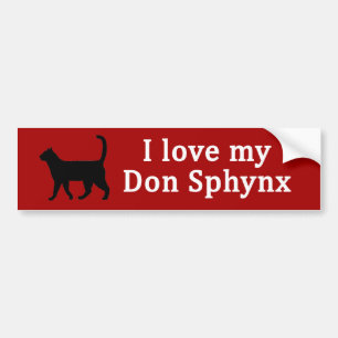 Autocollant De Voiture Don Sphynx Love