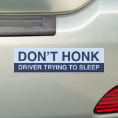 Autocollant De Voiture Don’t Honk (En voiture)