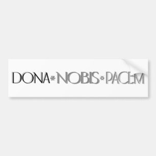 Autocollant De Voiture Dona Nobis Pacem, Traduction latine : Donnez-nous 