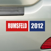 AUTOCOLLANT DE VOITURE DONALD RUMSFELD 2012 (En voiture)