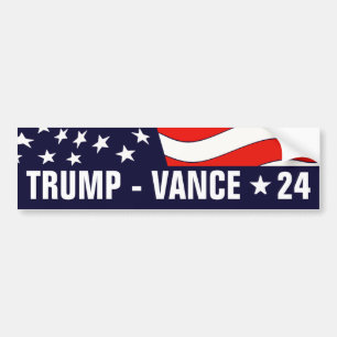 Autocollant De Voiture Donald Trump JD Vance Président 24 Bumper Sticker