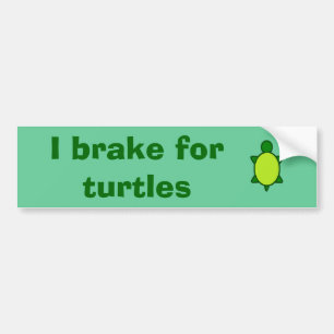 Autocollant De Voiture Donnez à des tortues un frein !
