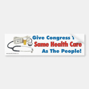 Autocollant De Voiture Donnez au congrès les mêmes soins de santé que les