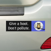 Autocollant De Voiture Donnez une huée.  Ne polluez pas (En voiture)