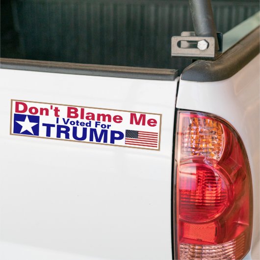 Autocollant De Voiture Don't Blame me I voted for Trump (Sur camion)