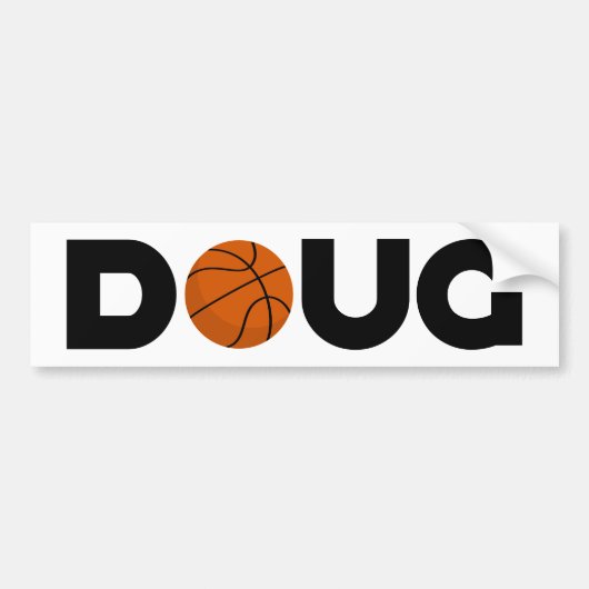 Autocollant De Voiture Doug Basketball (Devant)