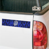 Autocollant De Voiture Dragon Bleu dans Chrome Carbon course flammes (Sur camion)