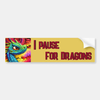 Autocollant De Voiture Dragon de dessin coloré