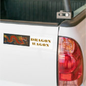 AUTOCOLLANT DE VOITURE DRAGON ROUGE DE BANDE DESSINÉE (Sur camion)
