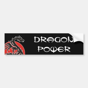 Autocollant De Voiture Dragon Sun Power - black red white + your ideas