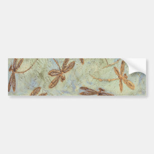 Autocollant De Voiture Dragonfly Dance Gold