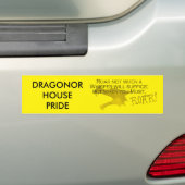 Autocollant De Voiture Dragonor House Pride Bumpersticker avec devise (En voiture)