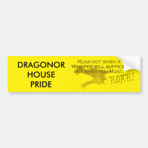 Autocollant De Voiture Dragonor House Pride Bumpersticker avec devise