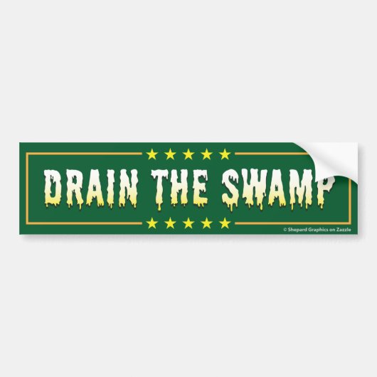 Autocollant De Voiture DRAIN SWAMP Stop Bad bureaucrates & politiciens (Devant)