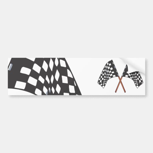 Autocollant De Voiture drapeau à damier (Devant)