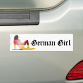 Autocollant De Voiture Drapeau allemand de silhouette de fille (En voiture)
