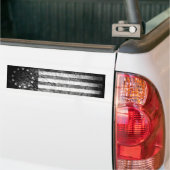Autocollant De Voiture Drapeau américain 1776, noir et blanc (Sur camion)