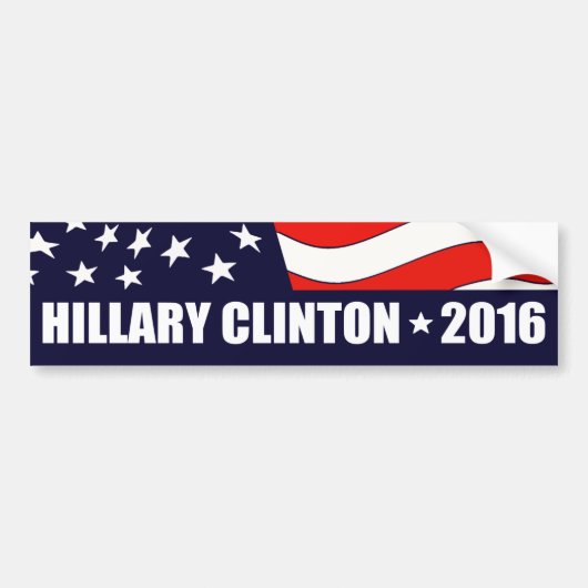 Autocollant De Voiture Drapeau américain 2016 de Hillary Clinton (Devant)