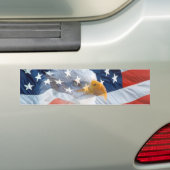 Autocollant De Voiture Drapeau américain chauve patriotique d'Eagle (En voiture)
