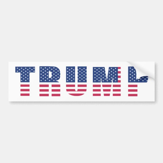 Autocollant De Voiture Drapeau américain de Donald Trump aux élections pr (Devant)