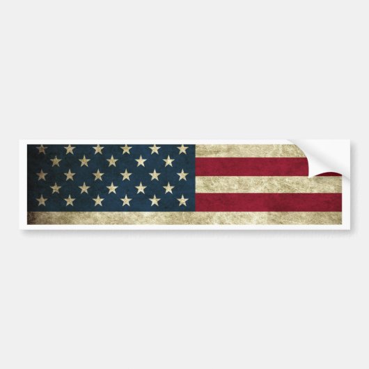 Autocollant De Voiture Drapeau américain des Etats-Unis de cru (Devant)