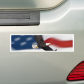 Autocollant De Voiture Drapeau américain et aigle (En voiture)