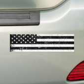 Autocollant De Voiture Drapeau américain, noir et blanc (En voiture)