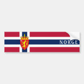 Autocollant De Voiture Drapeau/Armoiries de Norvège (Devant)