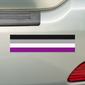 Autocollant De Voiture Drapeau asexuel de fierté (En voiture)
