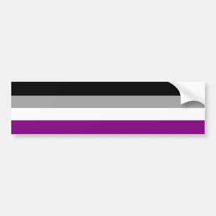 Autocollant De Voiture Drapeau asexuel de fierté