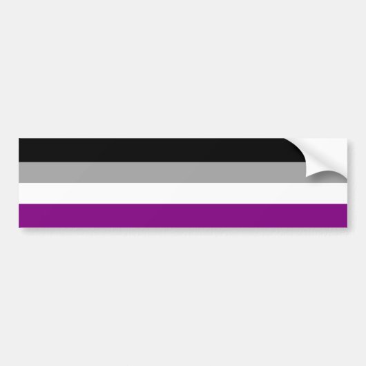 Autocollant De Voiture Drapeau asexuel de fierté (Devant)