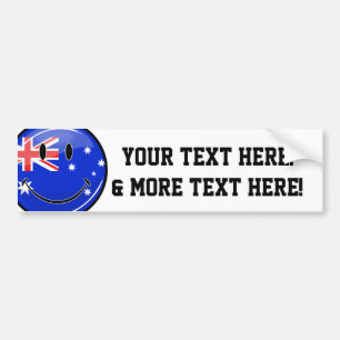 Autocollant De Voiture Drapeau australien souriant brillant