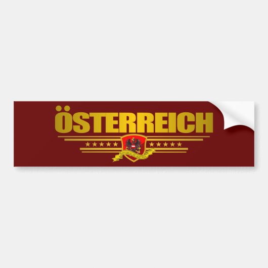 Autocollant De Voiture Drapeau autrichien 2 (Devant)