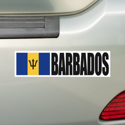 Autocollant De Voiture Drapeau Barbade (En voiture)