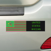Autocollant De Voiture Drapeau Bumpersticker des Etats-Unis Wiccan (En voiture)