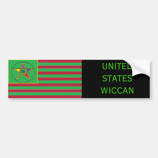 Autocollant De Voiture Drapeau Bumpersticker des Etats-Unis Wiccan