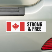 Autocollant De Voiture Drapeau canadien fort et gratuit (En voiture)