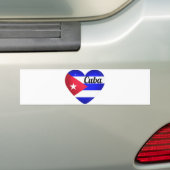 Autocollant De Voiture Drapeau cardiaque cubain (En voiture)