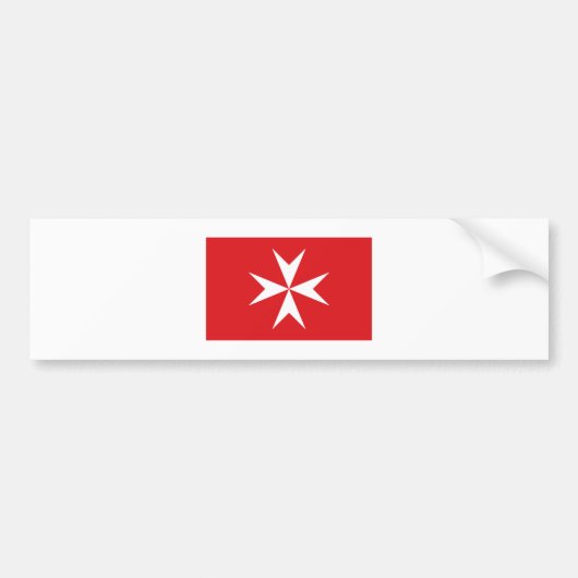 Autocollant De Voiture Drapeau civil de Malte (Devant)