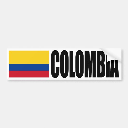 Autocollant De Voiture Drapeau Colombie (Devant)