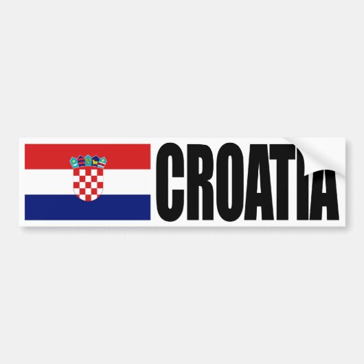Autocollant De Voiture Drapeau Croatie (Devant)