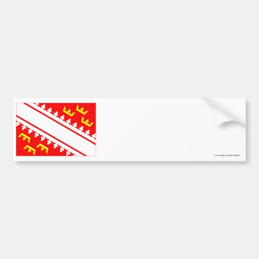 Autocollant De Voiture Drapeau d'Alsace (Devant)