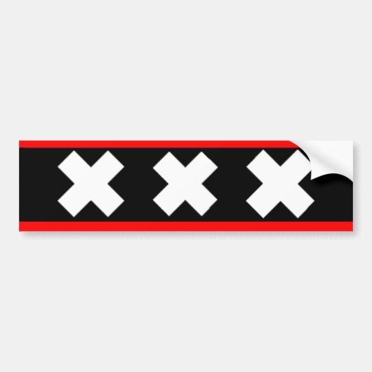 Autocollant De Voiture Drapeau d'Amsterdam (Devant)