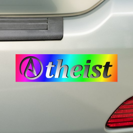 Autocollant De Voiture Drapeau d'athée d'arc-en-ciel (En voiture)