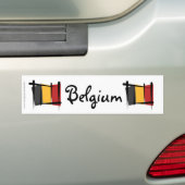 Autocollant De Voiture Drapeau de brosse de la Belgique (En voiture)