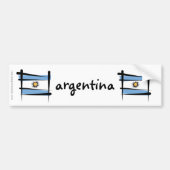 Autocollant De Voiture Drapeau de brosse de l'Argentine (Devant)