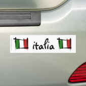 Autocollant De Voiture Drapeau de brosse de l'Italie (En voiture)